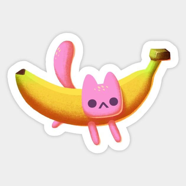 Banana Cat Sticker by knitetgantt